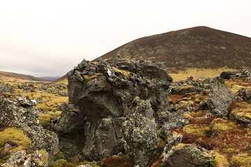 View on a volcano located on western peninsula Snæfellsnes of Iceland