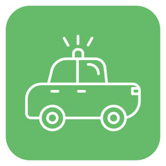 Obraz premium Police Car Icon of Crime and Law iconset.
