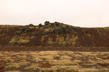 View on a volcano located on western peninsula Snæfellsnes of Iceland