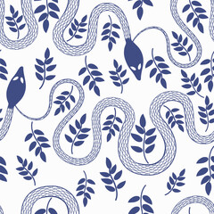 Snake tattoo background for fabrics, textiles, packaging and wallpaper. Vector illustration