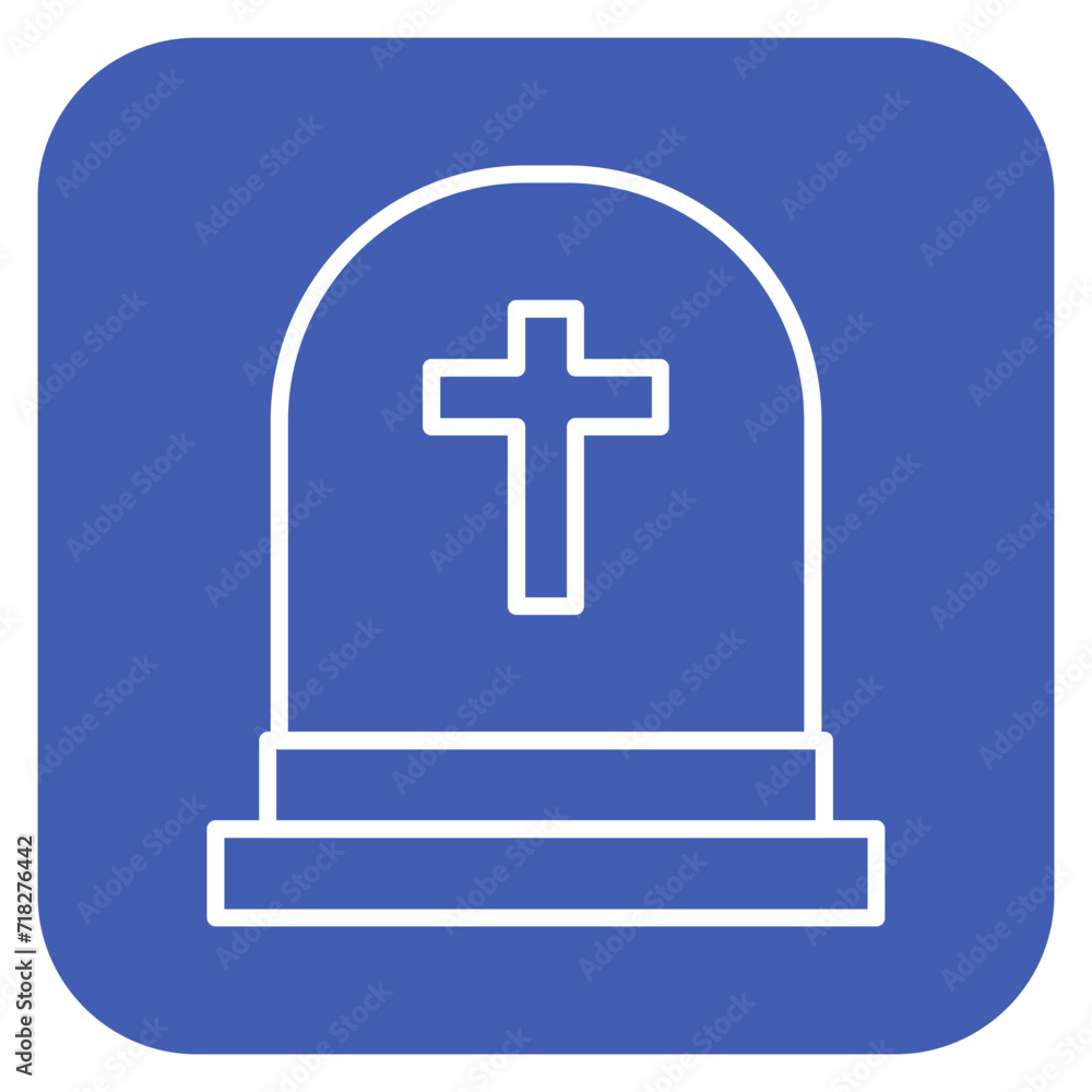 Sticker grave icon of funeral iconset.