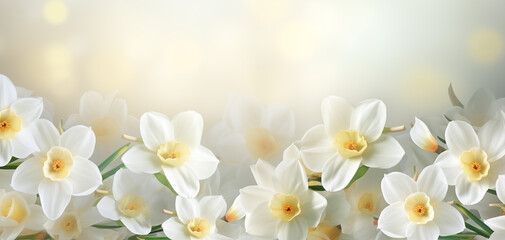White spring daffodils for wallpaper or background 001