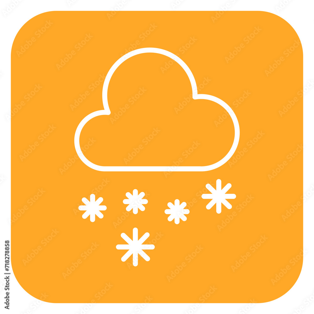 Sticker snowy icon of winter iconset.