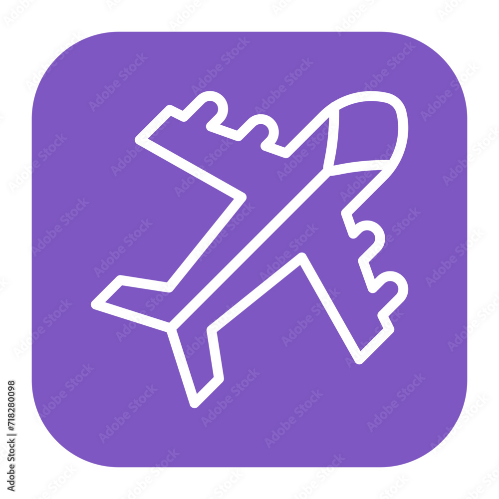 Poster airplane icon of hotel services iconset.