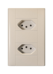 Type N electrical power socket standard for Brazil and South Africa 3d render