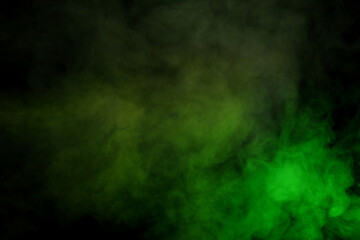 White steam on a black background.