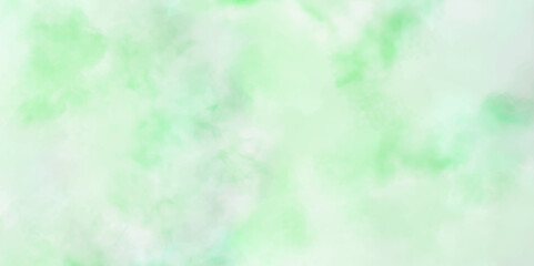 Green watercolor background. Light green background. White and green watercolor grunge texture background. Sky, cloud background. Abstract watercolor hand painted background