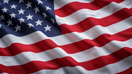 Obraz premium american flag waving in the wind