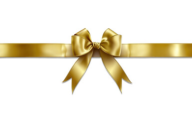Fototapeta premium golden bow ribbon on transparent. decorative design element