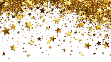 Gold stars. Confetti celebration, Falling golden abstract decoration for party, birthday celebrate, anniversary or event, festive. Festival decor