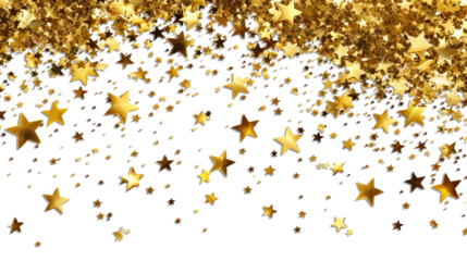 Gold stars. Confetti celebration, Falling golden abstract decoration for party, birthday celebrate, anniversary or event, festive. Festival decor