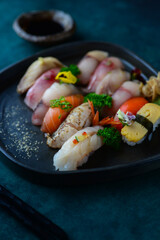sushi on a plate