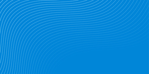 Abstract background with waves for banner. Medium banner size. Vector background with lines. Blue color. Water, ocean, winter. Brochure, booklet