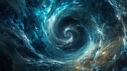 Fototapeta na wymiar Spiral Vortex Revealed in a Celestial Space