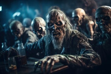 Fototapeta premium Photo of zombie in the city