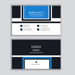 clean professional corporate business card design template. Vector illustration. Stationery design.