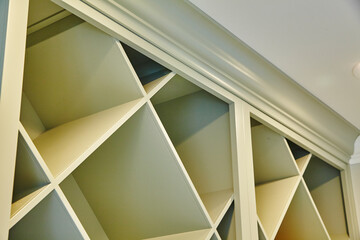 Modern Geometric Shelving Design in Minimalist Style