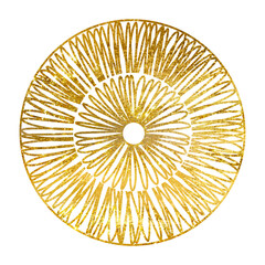 Gold Foil Textured Circle