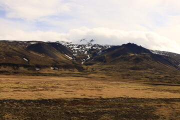 Obraz premium The Snæfellsjökull National Park is a national park of Iceland located in the municipality of Snæfellsbær the west of the country