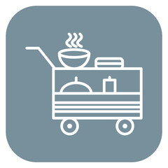Serving Cart Icon of Restaurant iconset.