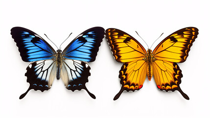 Obraz premium Colorful butterfly isolated on white background. Clipping path included.