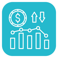 Increase and Decrease in Rate Icon