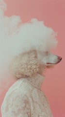 Fashion portrait Petal and Poodle: A Serene Portrait