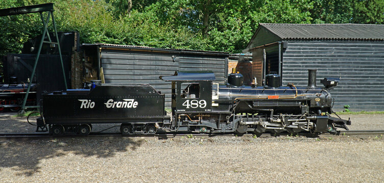Scale Steam train " Rio Grande" 489 at Audley End,