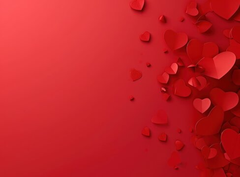  a red background with lots of hearts in the shape of a heart on the left side of the image and a red background with lots of hearts on the right side.