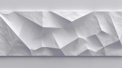 White Background with Embossed  Shape. Minimalist Surface with Extruded Triangle.  .