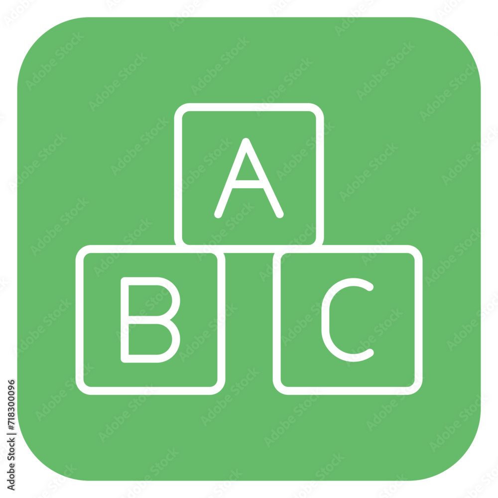 Canvas Prints abc blocks icon of kindergarten iconset.