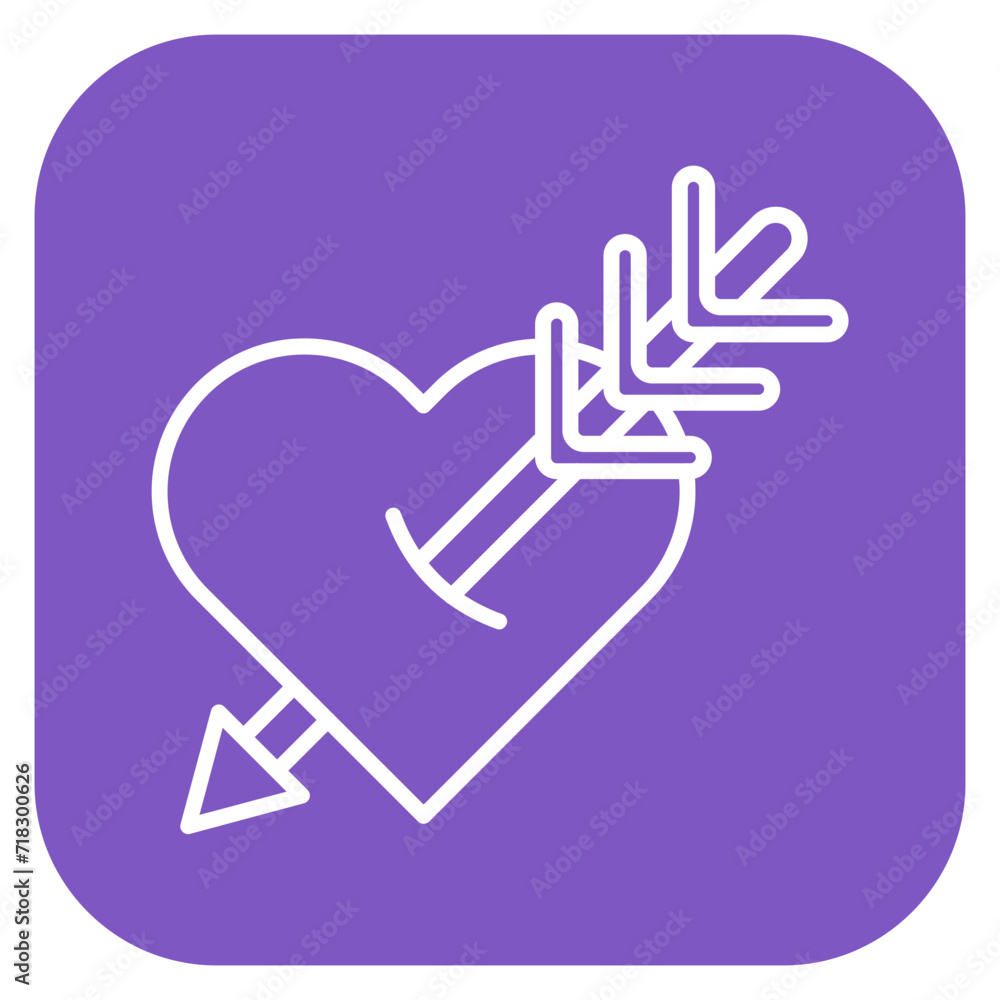 Poster Heart Arrow Icon of Wedding iconset.