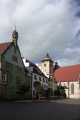 Fototapeta na wymiar Rathaus und Kirche in Schmalkalden