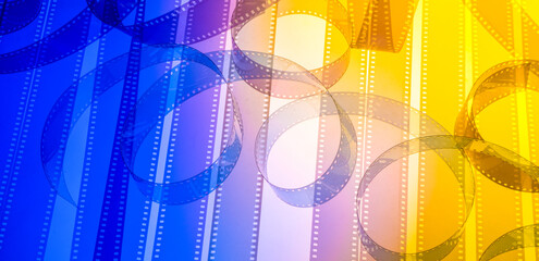 multicolored abstract background with film strip