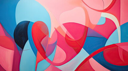 Bold and Tender Valentines Day Abstraction Background Ai Generative