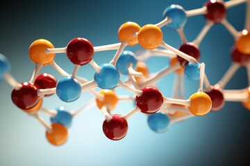molecule 3d model. Chemistry, science, medicine background.