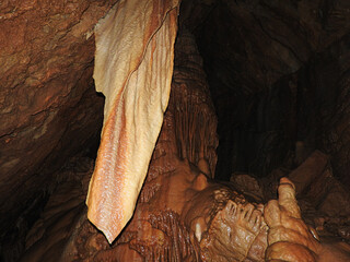 Inside a gorgeous underground karst cavern