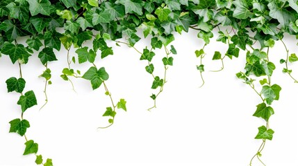 Climbing plants creepers isolated on white background