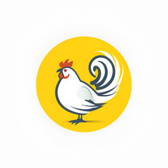 Obraz premium Beautiful Hen Logo, Perfect Chicken Design for Your Project and Creations, Ai Generative