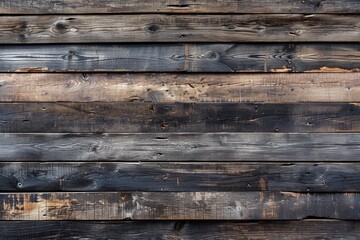 Rustic Brown Wooden Wall Texture with Weathered Planks and Natural Hardwood Pattern Background