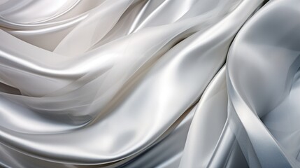 Obraz premium a close up of a white cloth with a blurry image of the fabric as a background or wallpaper.