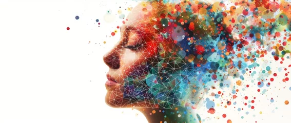 Foto auf Acrylglas art research design the mind is made of molecules Generative AI © SKIMP Art