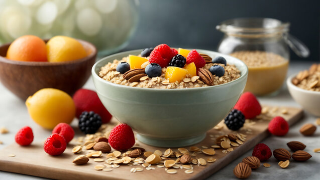 Śniadanie Mistrzów: Miska pełna zdrowych płatków i owoców