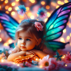 A girl in a fairy garment