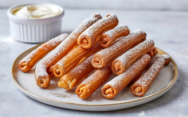 Capture the essence of Churros in a mouthwatering food photography shot