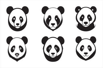 Silhouette Vector design of a 'Panda icon