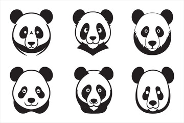 Fototapeta premium Silhouette Vector design of a 'Panda icon