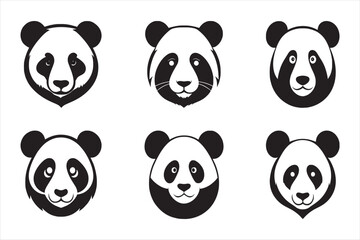 Silhouette Vector design of a 'Panda icon