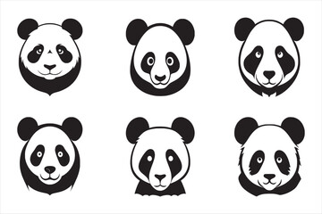 Fototapeta premium Silhouette Vector design of a 'Panda icon