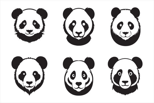 Silhouette Vector design of a 'Panda icon